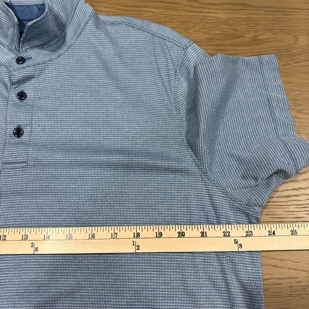 UNTUCKit Damaschino Jacquard Houndstooth Polo Shirt XL Short‎ Sleeve Office Work - Picture 9 of 14